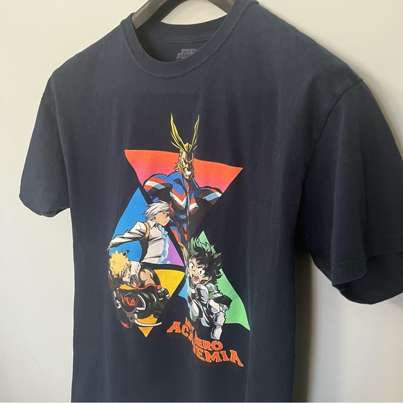 My Hero Academia Funimation Size Large Anime T-Shirt Tee Shirt Navy Blue Men’s - Picture 3 of 5
